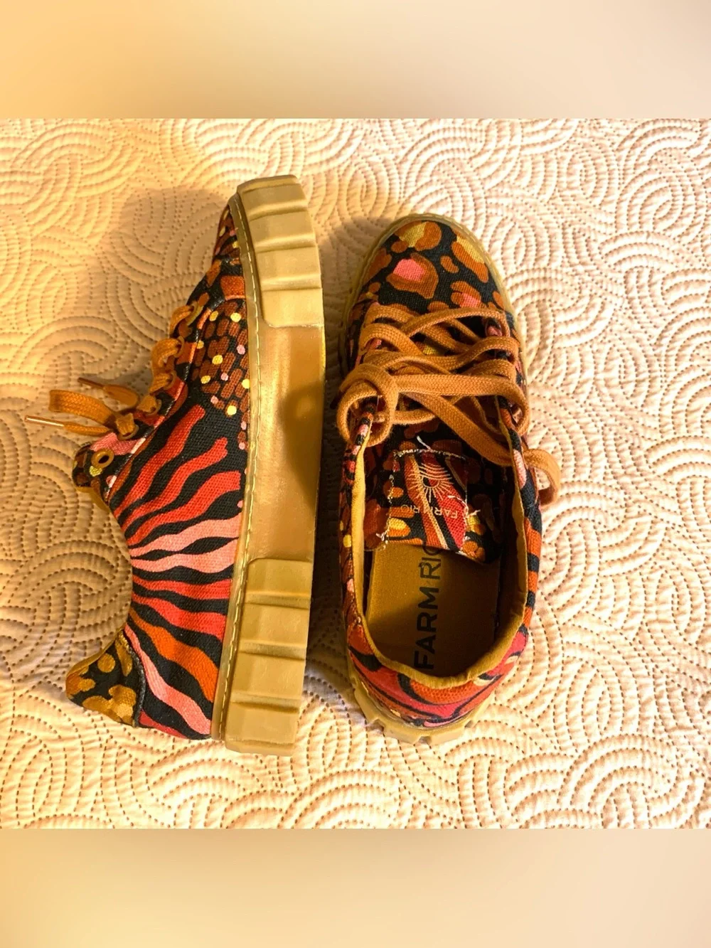 FARM Rio Multicolor Animal Print Canvas Shoe- Women’s Size 9